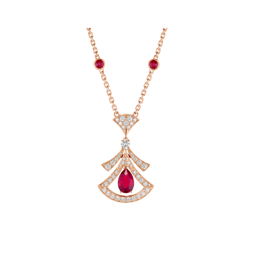 [Agudo Jewelry]DREAM NECKLACE CARNELIAN DIAMOND PINK GOLD