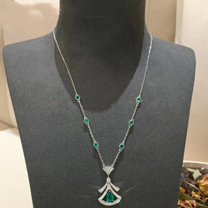 [Agudo Jewelry]DREAM NECKLACE MALACHITE DIAMOND SILVER