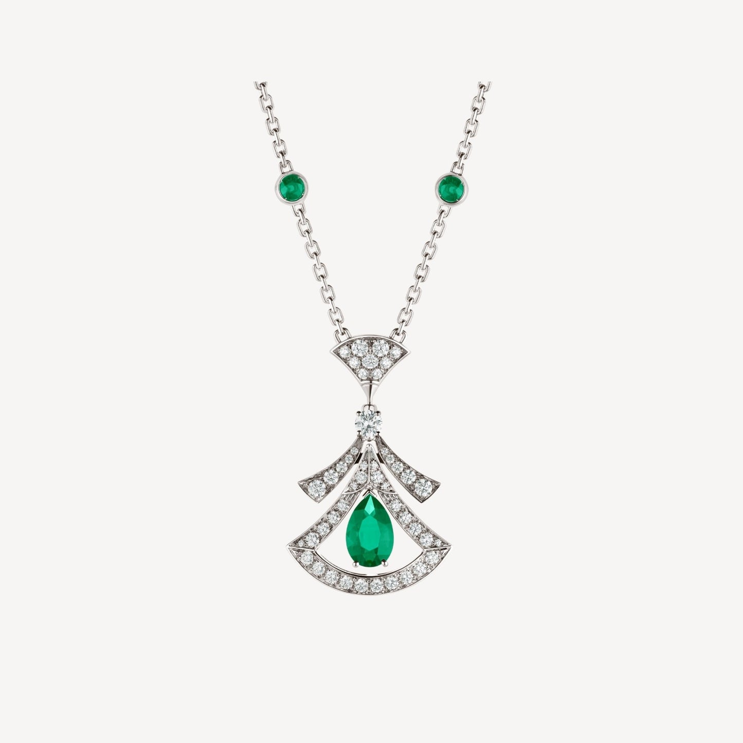 [Agudo Jewelry]DREAM NECKLACE MALACHITE DIAMOND SILVER