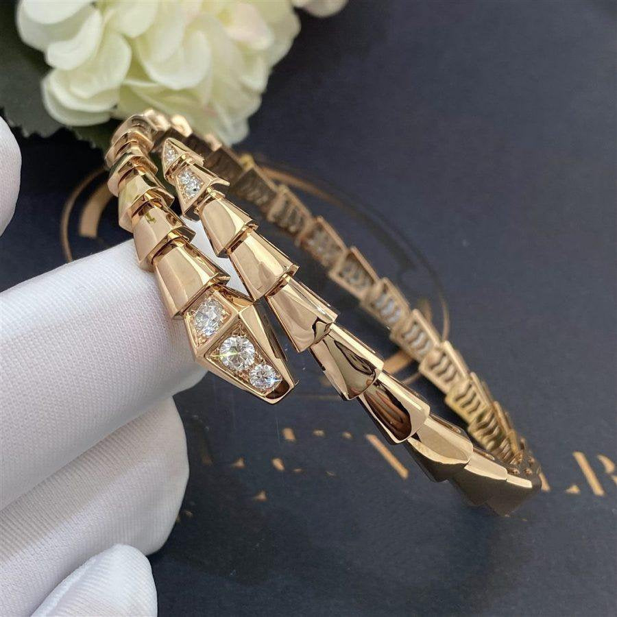 [Agudo Jewelry]SERPENTI BRACELET DIAMONDS PINK GOLD