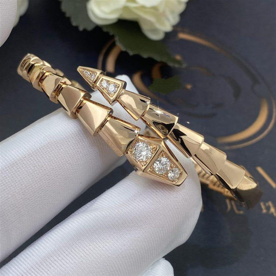 [Agudo Jewelry]SERPENTI BRACELET DIAMONDS PINK GOLD