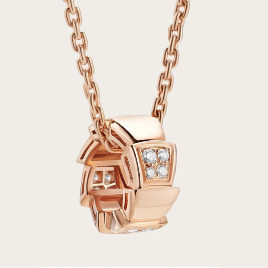 [Agudo Jewelry]SERPENTI PEDANT DIAMOND PINK GOLD NECKLACE