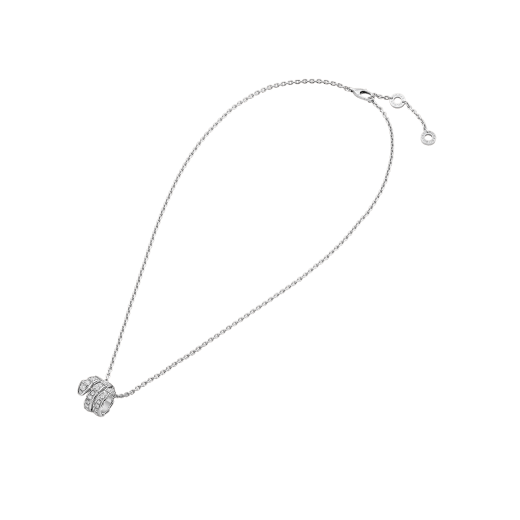 [Agudo Jewelry]SERPENTI SILVER NECKLACE DOUBLE RING DIAMOND