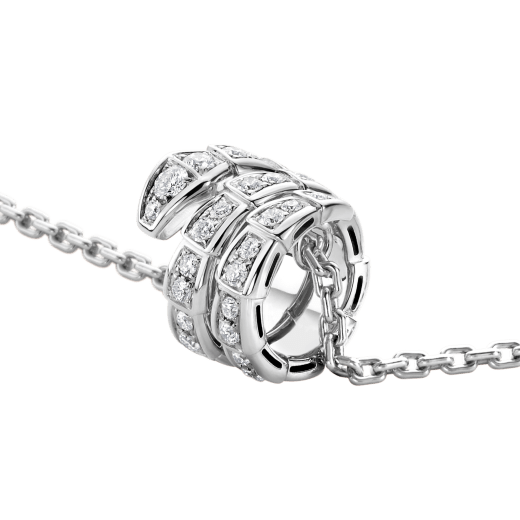 [Agudo Jewelry]SERPENTI SILVER NECKLACE DOUBLE RING DIAMOND