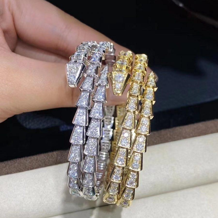 [Agudo Jewelry]SERPENTI BRACELET GOLD DIAMOND DOUBLE ROW