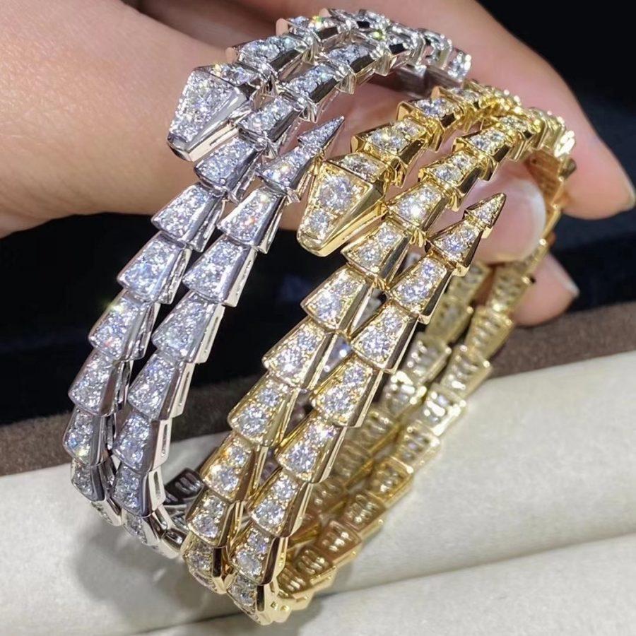 [Agudo Jewelry]SERPENTI BRACELET GOLD DIAMOND DOUBLE ROW