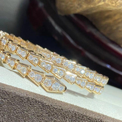 [Agudo Jewelry]SERPENTI BRACELET GOLD DIAMOND DOUBLE ROW