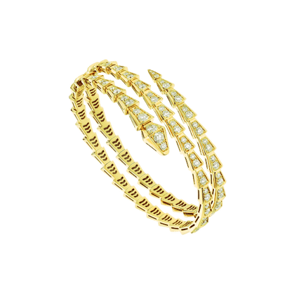 [Agudo Jewelry]SERPENTI BRACELET GOLD DIAMOND DOUBLE ROW