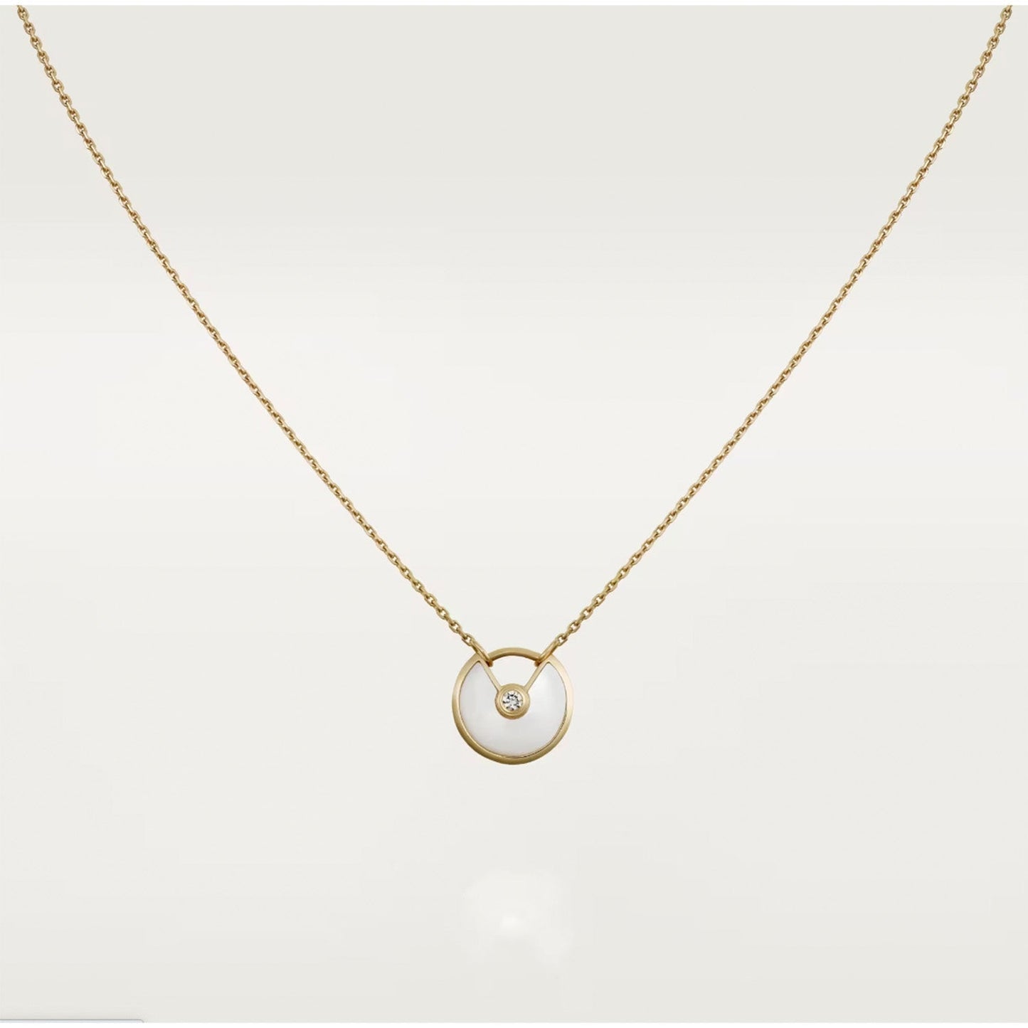 [Agudo Jewelry]AMULETTE ROSE GOLD MOP NECKLACE