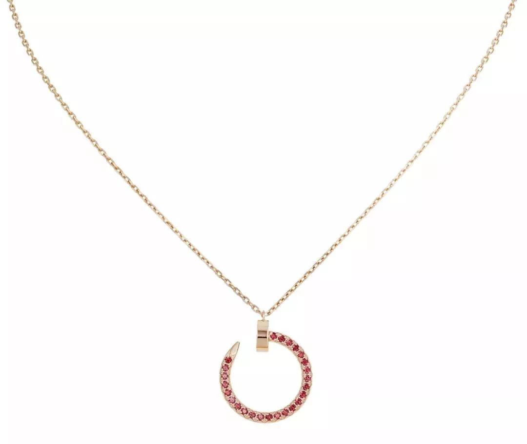 [Agudo Jewelry]JUSTE NECKLACE GOLD RED DIAMONDS