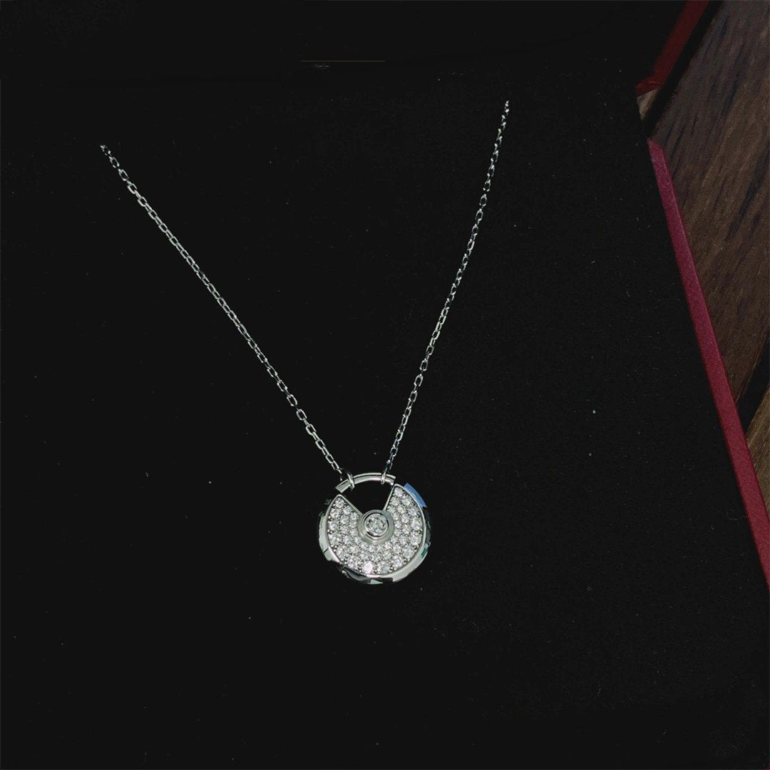 [Agudo Jewelry]AMULETTE SILVER FULL DIAMOND NECKLACE