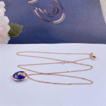 [Agudo Jewelry]AMULETTE ROSE GOLD AGATE NECKLACE