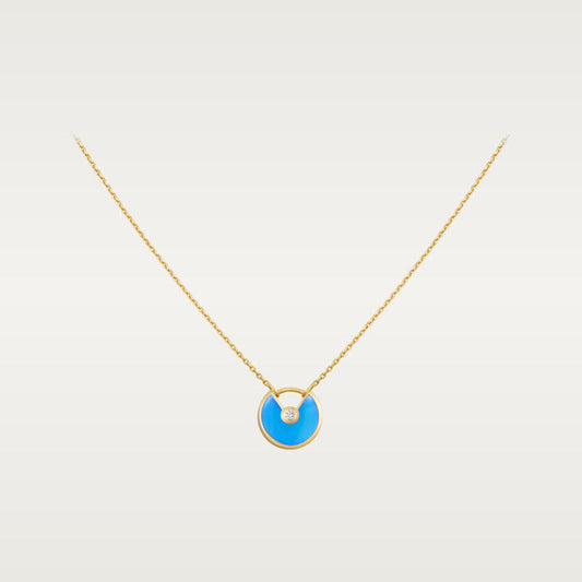 [Agudo Jewelry]AMULETTE GOLD TURQUOISE NECKLACE