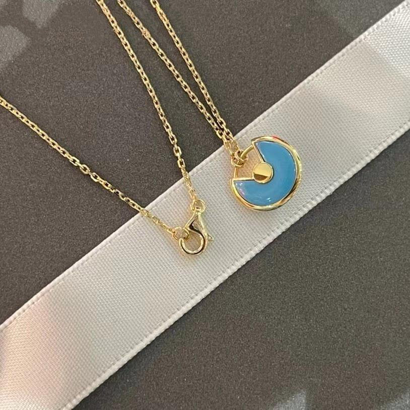 [Agudo Jewelry]AMULETTE GOLD TURQUOISE NECKLACE