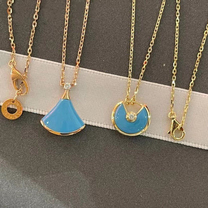 [Agudo Jewelry]AMULETTE GOLD TURQUOISE NECKLACE