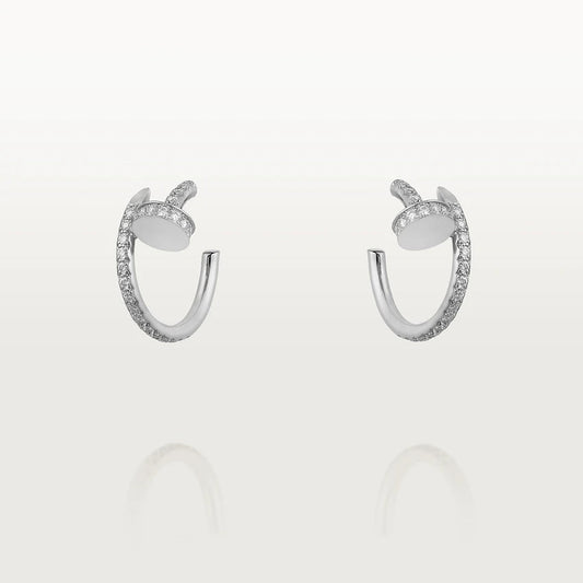 [Agudo Jewelry]JUSTE EARRINGS 12.75MM SILVER DIAMOND