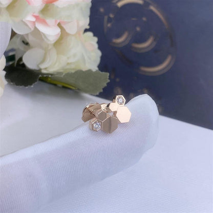 [Agudo Jewelry]BEE LOVE PINK GOLD DIAMOND EARRINGS