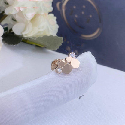 [Agudo Jewelry]BEE LOVE PINK GOLD DIAMOND EARRINGS