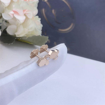 [Agudo Jewelry]BEE LOVE PINK GOLD DIAMOND EARRINGS