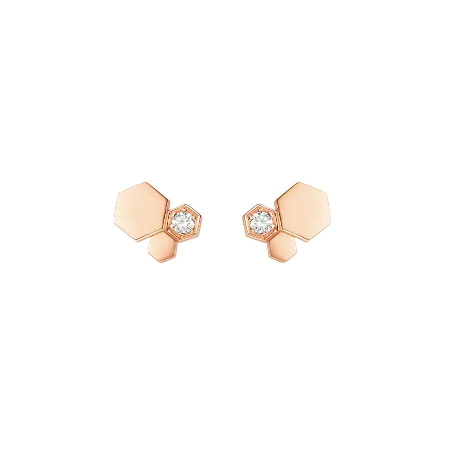 [Agudo Jewelry]BEE LOVE PINK GOLD DIAMOND EARRINGS