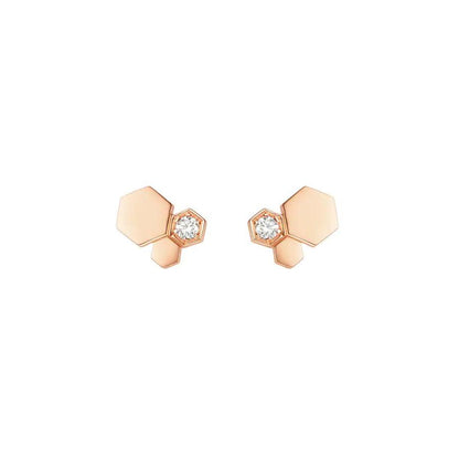 [Agudo Jewelry]BEE LOVE PINK GOLD DIAMOND EARRINGS