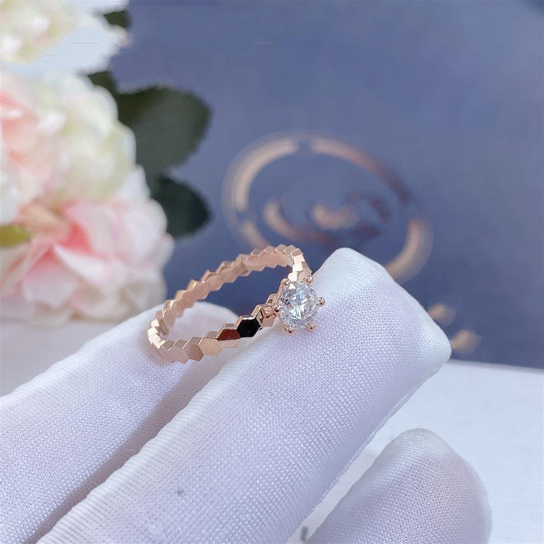 [Agudo  Jewelry]BEE LOVE RING PINK GOLD 1 DIAMOND