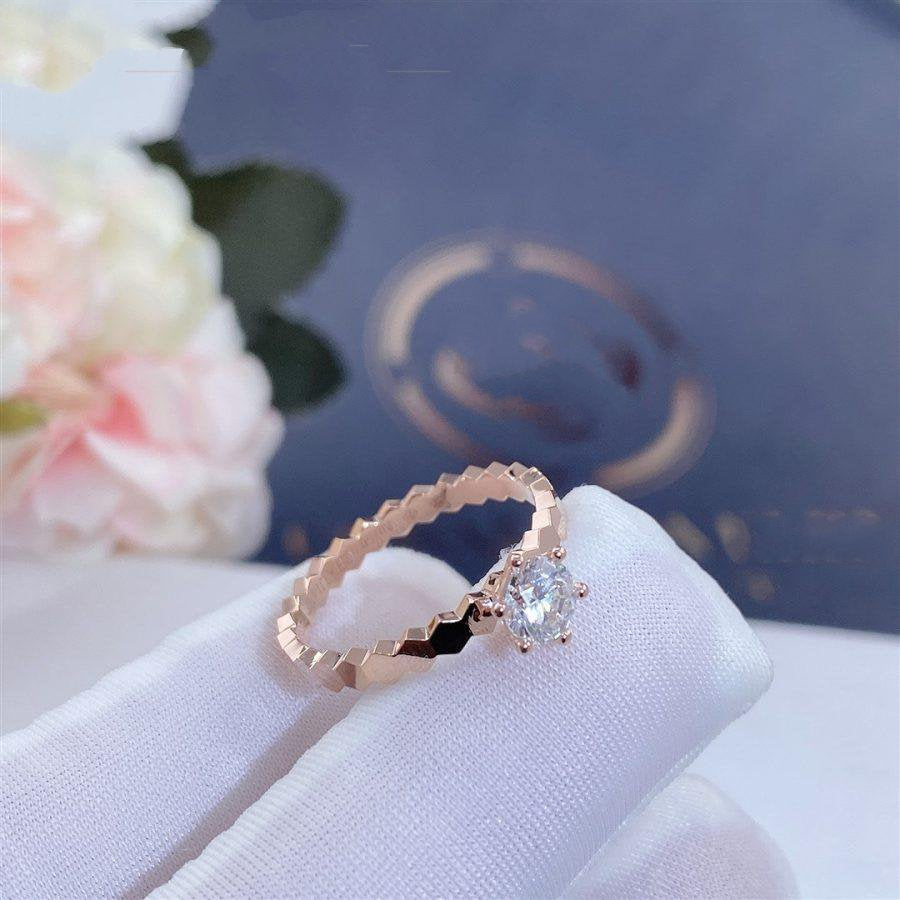 [Agudo  Jewelry]BEE LOVE RING PINK GOLD 1 DIAMOND