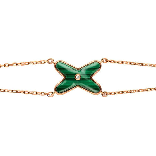 [Agudo Jewelry]JEUX BRACELET MALACHITE PINK GOLD 1 DIAMOND