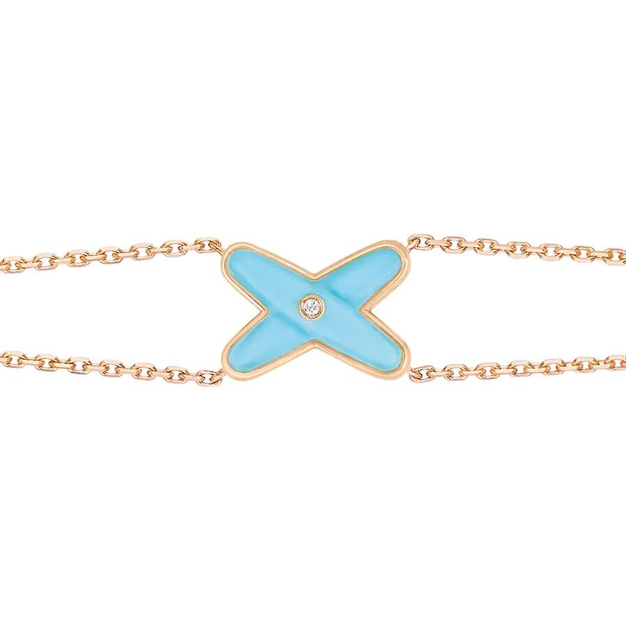 [Agudo Jewelry]JEUX BRACELET TURQUOISE PINK GOLD 1 DIAMOND