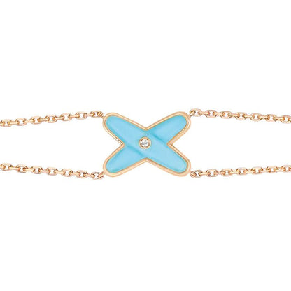 [Agudo Jewelry]JEUX BRACELET TURQUOISE PINK GOLD 1 DIAMOND