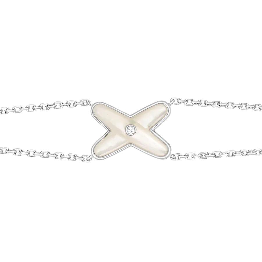 [Agudo Jewelry]JEUX BRACELET WHITE MOP SILVER 1 DIAMOND