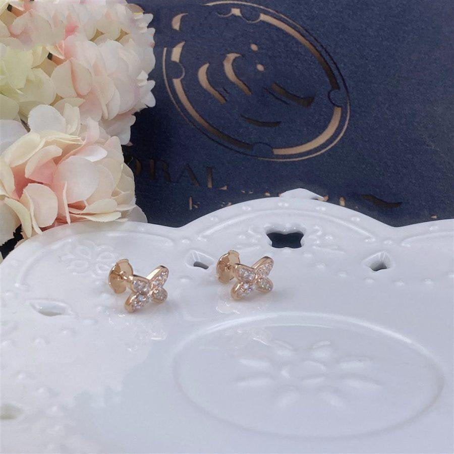 [Agudo Jewelry]JEUX DE PINK GOLD DIAMOND EARRINGS