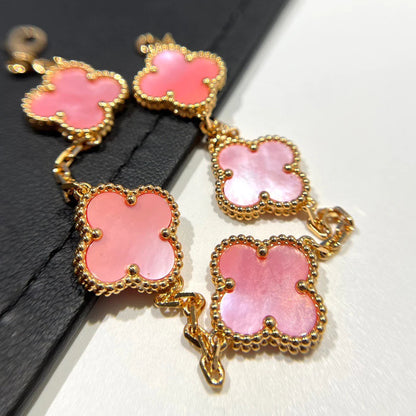 [Agudo Jewelry]CLOVER 5 PINK MOP BRACELET