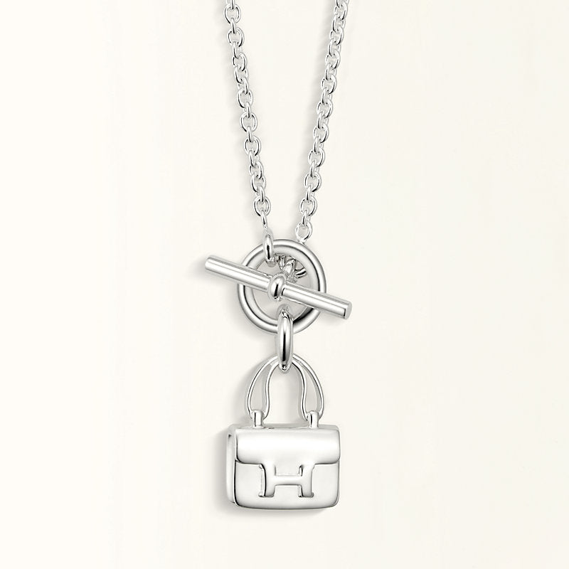 [Agudo Jewelry]POP H PEDANT SILVER NECKLACE