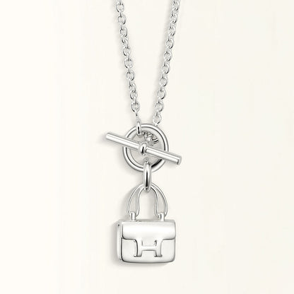 [Agudo Jewelry]POP H PEDANT SILVER NECKLACE