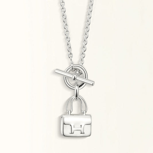 [Agudo Jewelry]POP H PEDANT SILVER NECKLACE