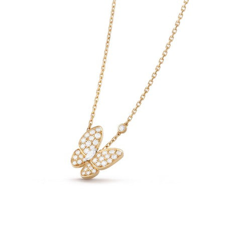 [Agudo Jewelry]BUTTERFLY DIAMOND NECKLACE