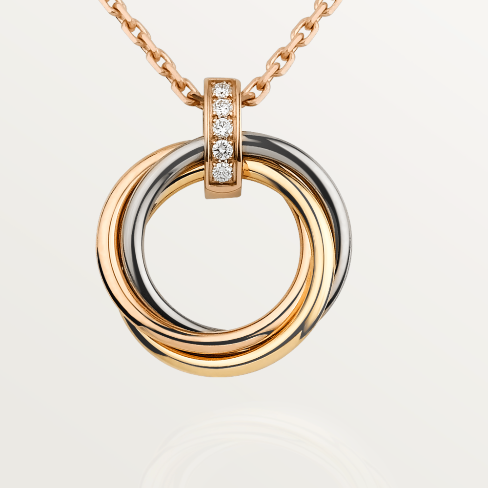 [Agudo Jewelry]TRINITY NECKLACE GOLD  DIAMONDS