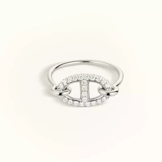 [Agudo  Jewelry]RONDE SMALL SILVER DIAMOND RING