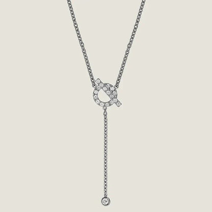 [Agudo Jewelry]FINESSE SILVER DIAMOND NECKLACE