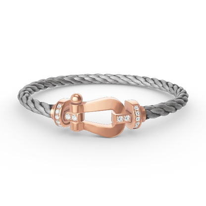 [Agudo Jewelry]FORCE LARGE HORSESHOE HALF DIAMOND BRACELET ROSE GOLD