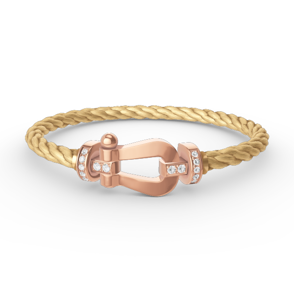 [Agudo Jewelry]FORCE LARGE HORSESHOE HALF DIAMOND BRACELET ROSE GOLD