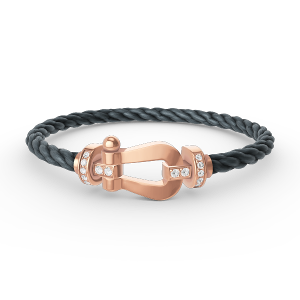 [Agudo Jewelry]FORCE LARGE HORSESHOE HALF DIAMOND BRACELET ROSE GOLD