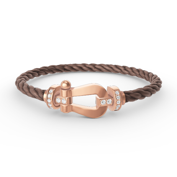 [Agudo Jewelry]FORCE LARGE HORSESHOE HALF DIAMOND BRACELET ROSE GOLD