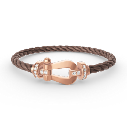 [Agudo Jewelry]FORCE LARGE HORSESHOE HALF DIAMOND BRACELET ROSE GOLD