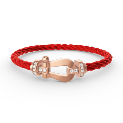 [Agudo Jewelry]FORCE LARGE HORSESHOE HALF DIAMOND BRACELET ROSE GOLD