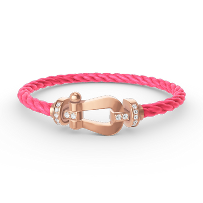 [Agudo Jewelry]FORCE LARGE HORSESHOE HALF DIAMOND BRACELET ROSE GOLD