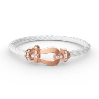 [Agudo Jewelry]FORCE LARGE HORSESHOE HALF DIAMOND BRACELET ROSE GOLD