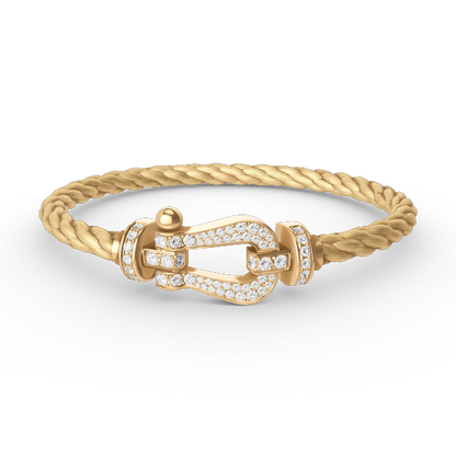 [Agudo Jewelry]FORCE LARGE HORSESHOE FULL DIAMOND BRACELET GOLD