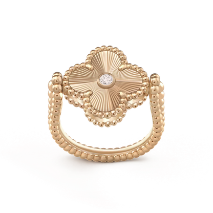 [Agudo  Jewelry]CLOVER RIVERSIBLE ROSE GOLD RING